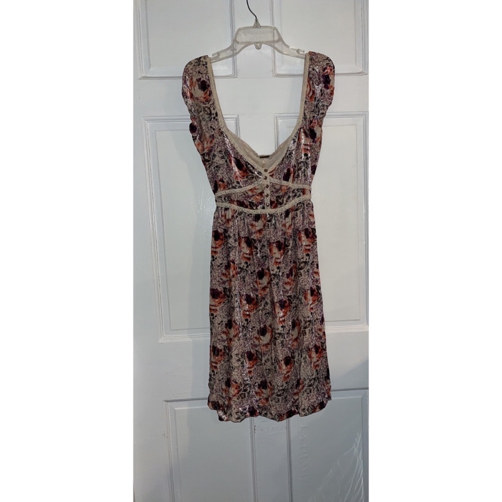Free People Floral Velvet Dress Size 8